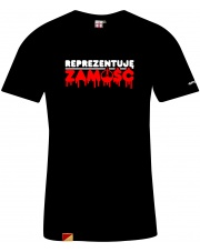 T-shirt męski Reprezentuję Zamość Black